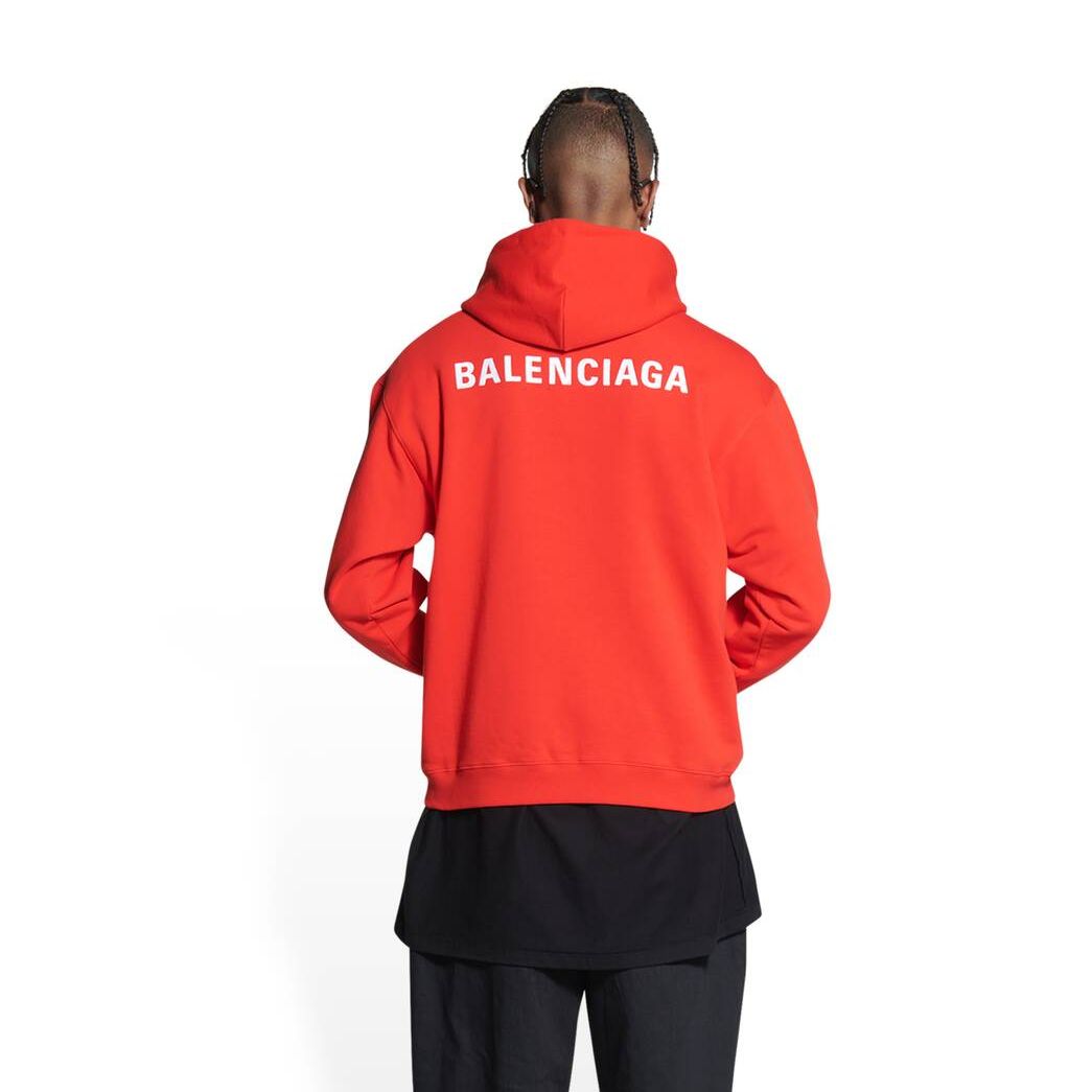 Men's Balenciaga Balenciaga Regular Fit Hoodie Red | 2346WTLQF