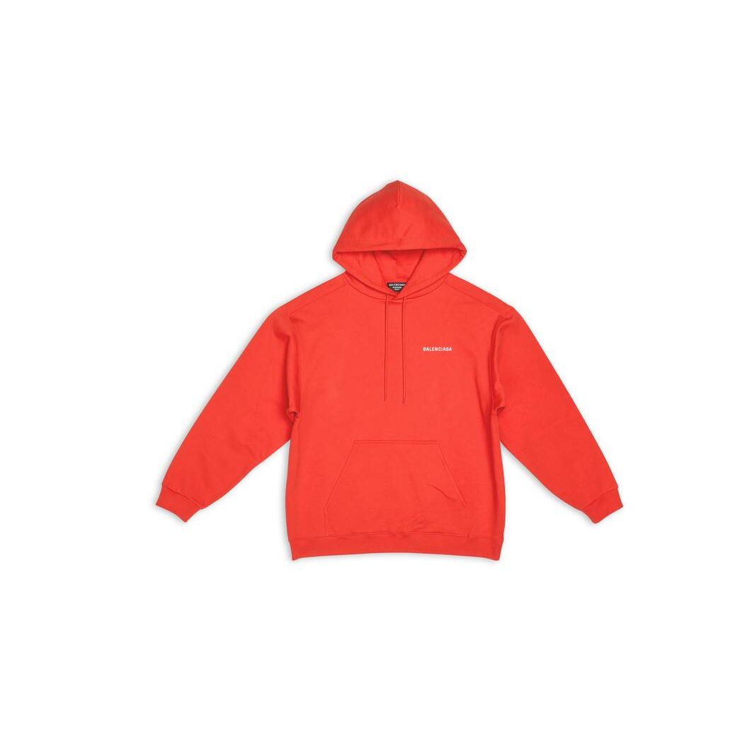 Men's Balenciaga Balenciaga Regular Fit Hoodie Red | 2346WTLQF