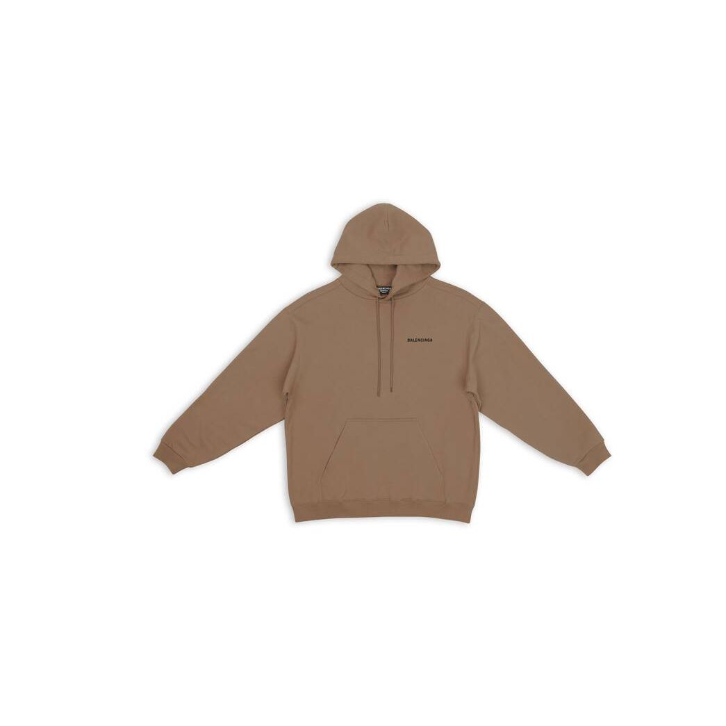 Men's Balenciaga Balenciaga Regular Fit Hoodie Beige | 5719FGMLW