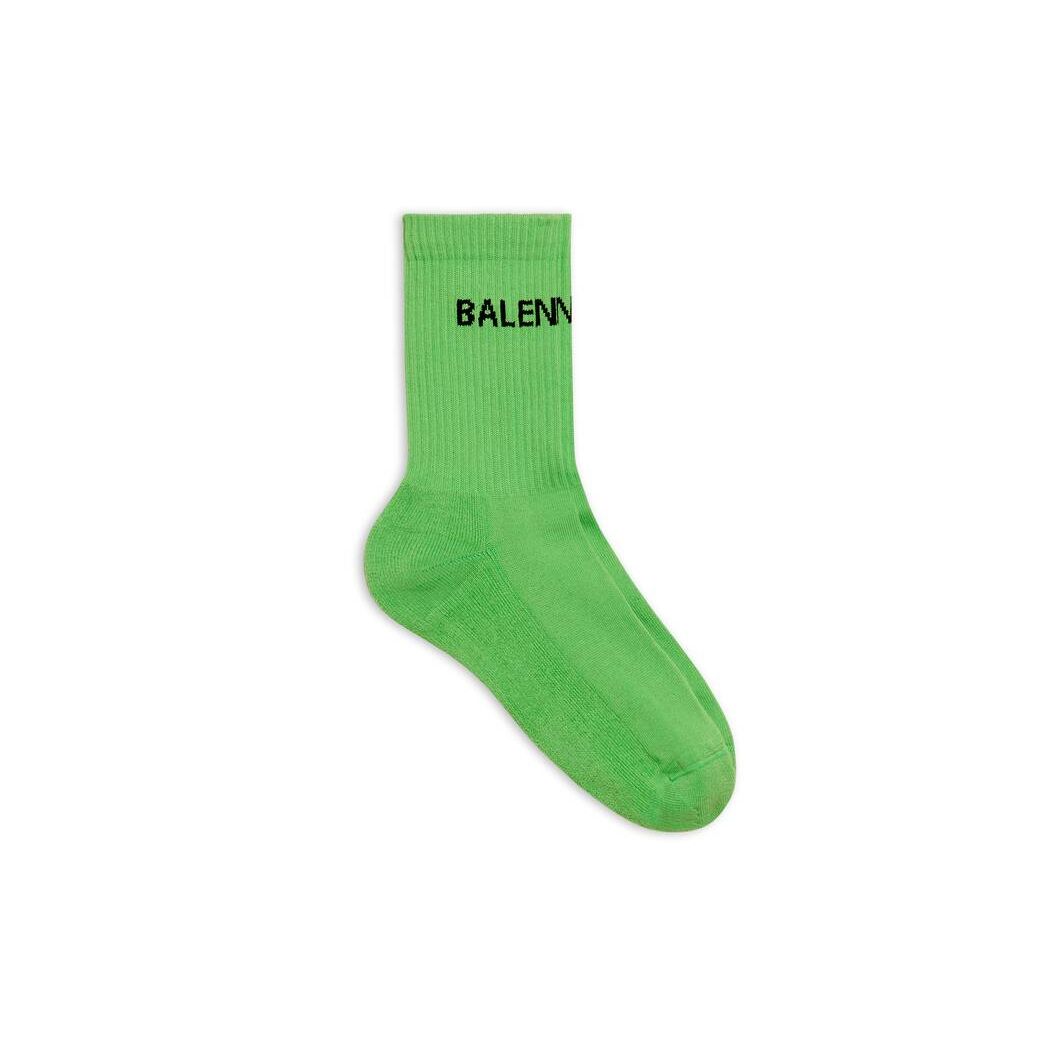 Men\'s Balenciaga Balenciaga Socks Green / Black | 0783EUXAS