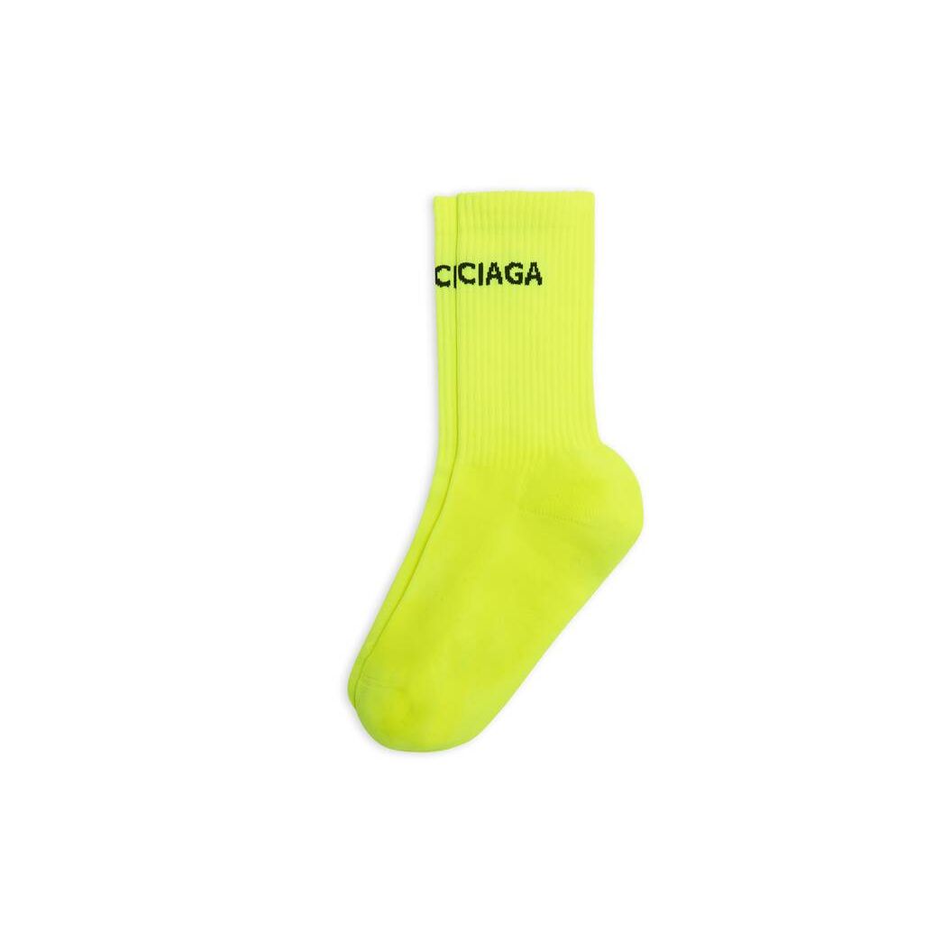 Men's Balenciaga Balenciaga Socks Yellow / Silver | 2031IJSYR