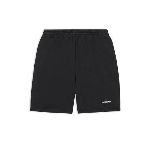 Men's Balenciaga Balenciaga Sweat Shorts Pants Black | 0421AOLJY