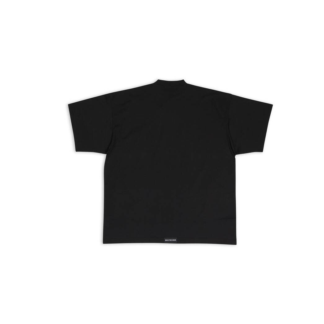 Men's Balenciaga Balenciaga Tab T Shirts Black | 9603DABOF