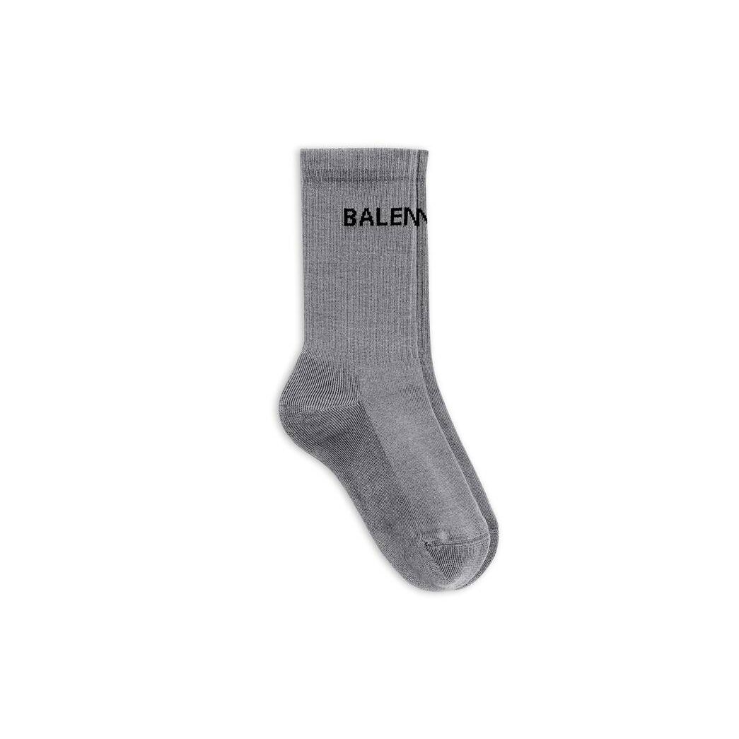 Men\'s Balenciaga Balenciaga Tennis Socks Grey / Blue | 7458EXATS