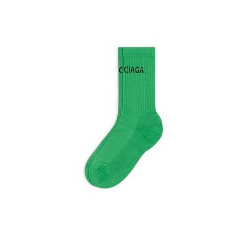 Men's Balenciaga Balenciaga Tennis Socks Green | 9817TGMXR