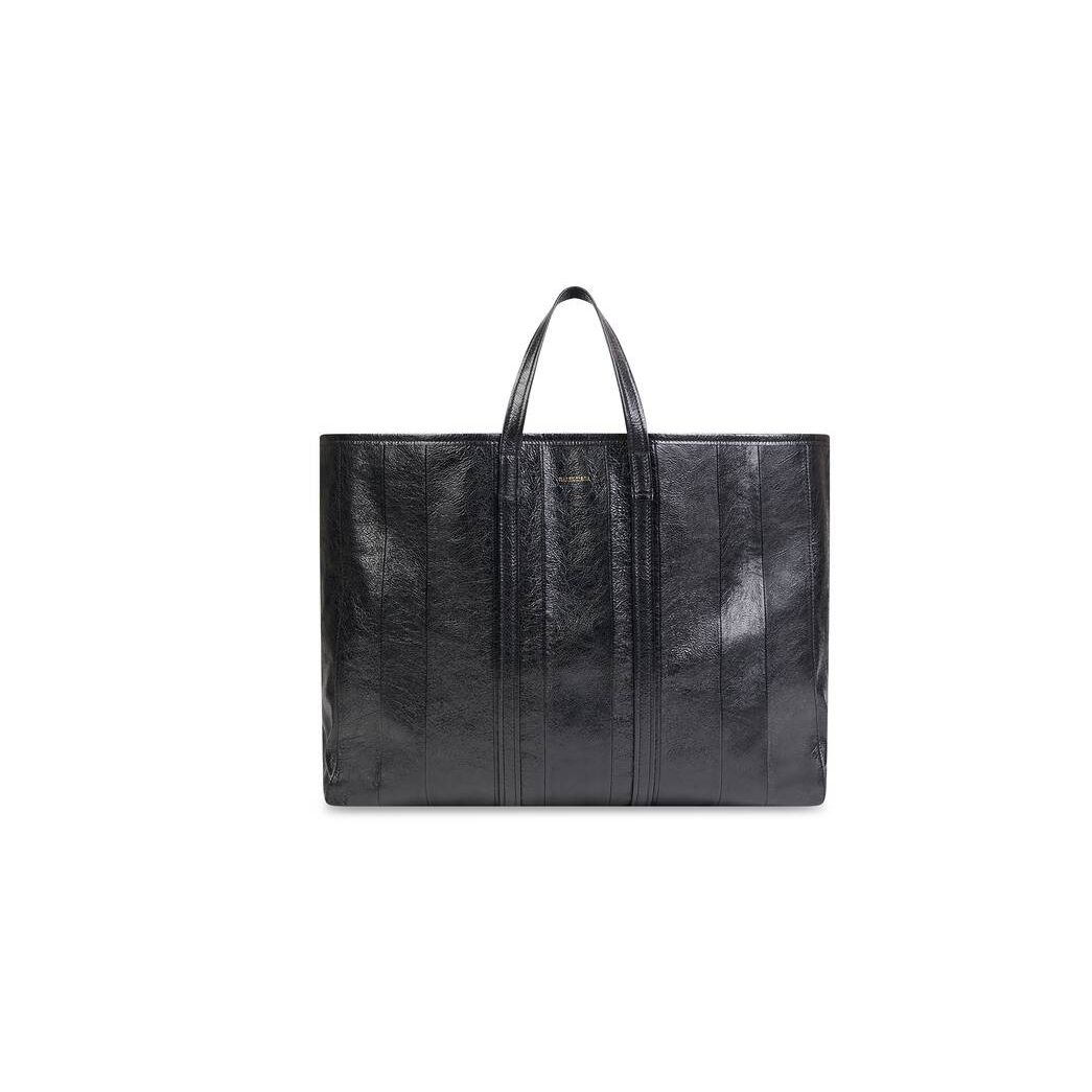 Men's Balenciaga Barbes Large East-west Tote Bags Black | 5813CLEFO