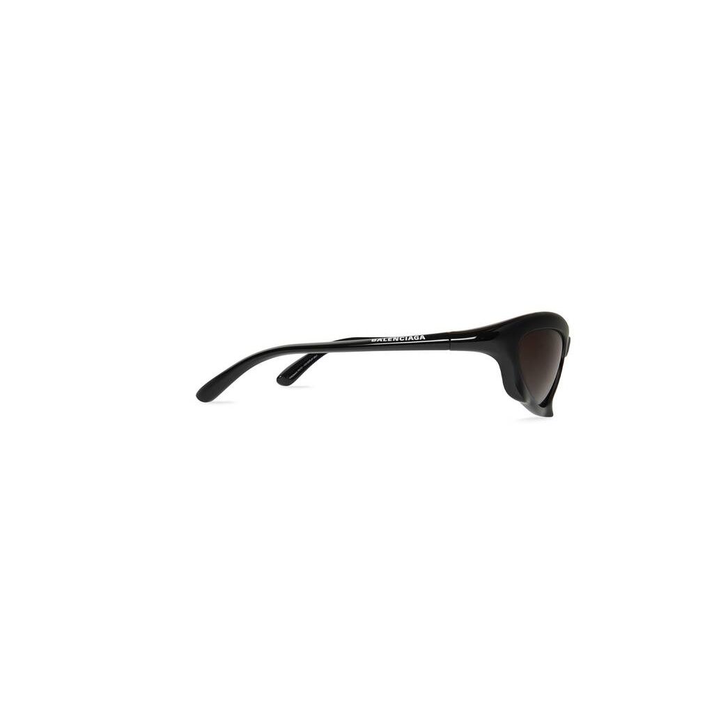 Men's Balenciaga Bat Rectangle Sunglasses Black | 0926JLNTG