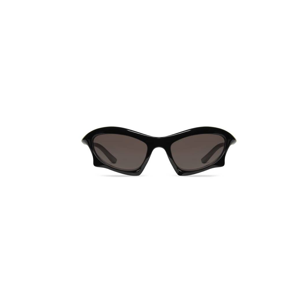 Men\'s Balenciaga Bat Rectangle Sunglasses Black | 0926JLNTG