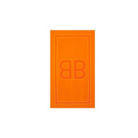 Men's Balenciaga Bb Beach Towel Equipment Orange | 1620KCYAS