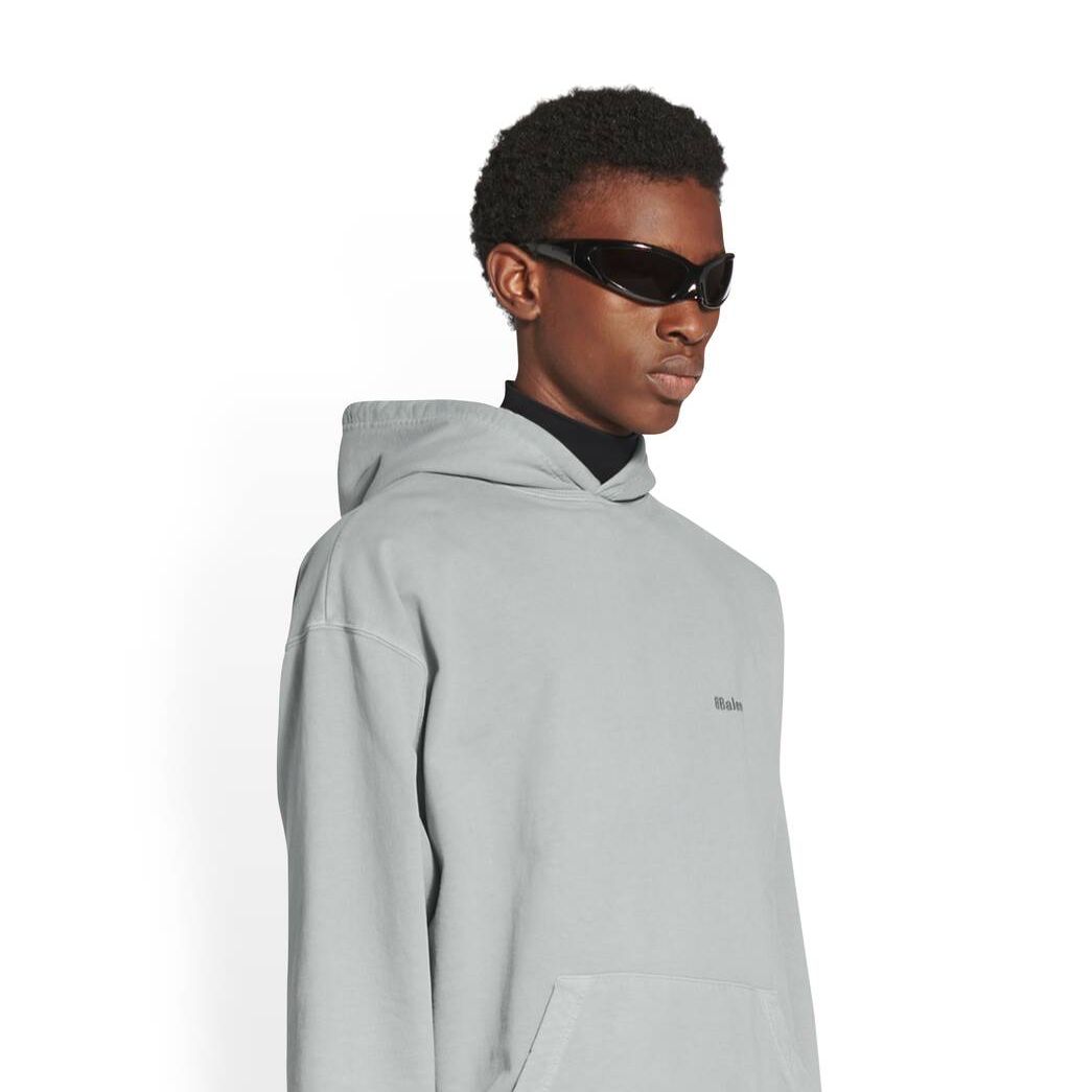 Men's Balenciaga Bb Corp Medium Fit Hoodie Grey | 1379XQNKY