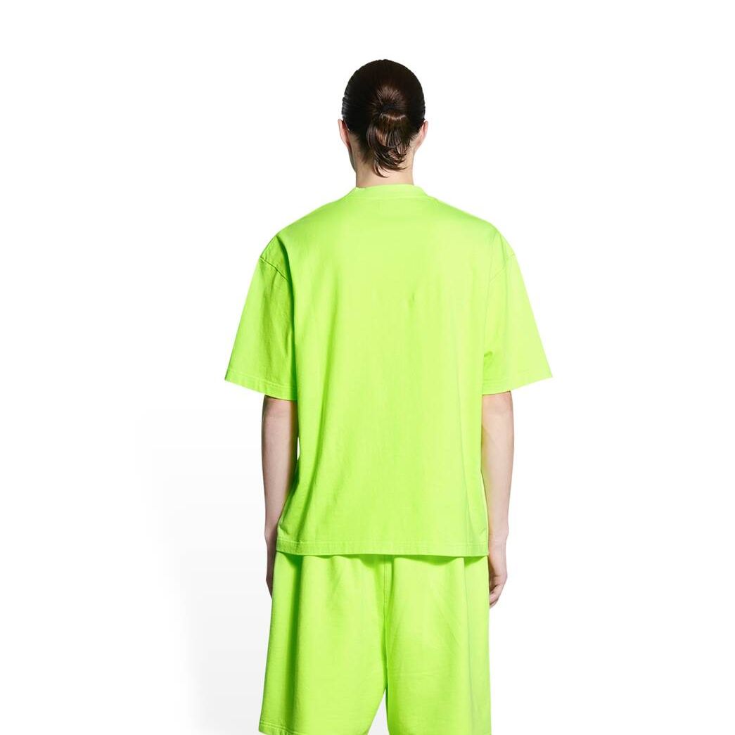 Men's Balenciaga Bb Corp Medium Fit T Shirts Yellow | 2431MXAJS