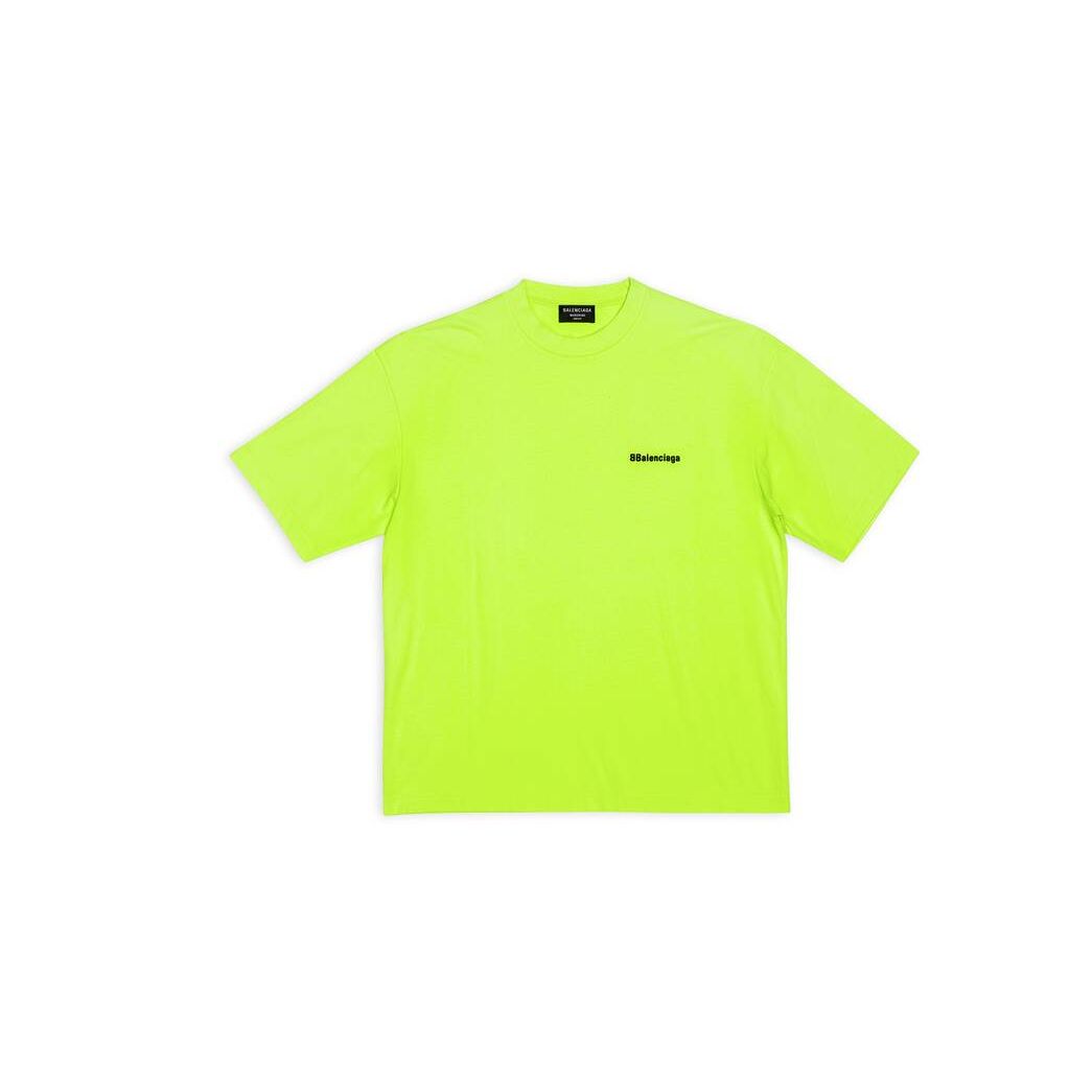 Men's Balenciaga Bb Corp Medium Fit T Shirts Yellow | 2431MXAJS