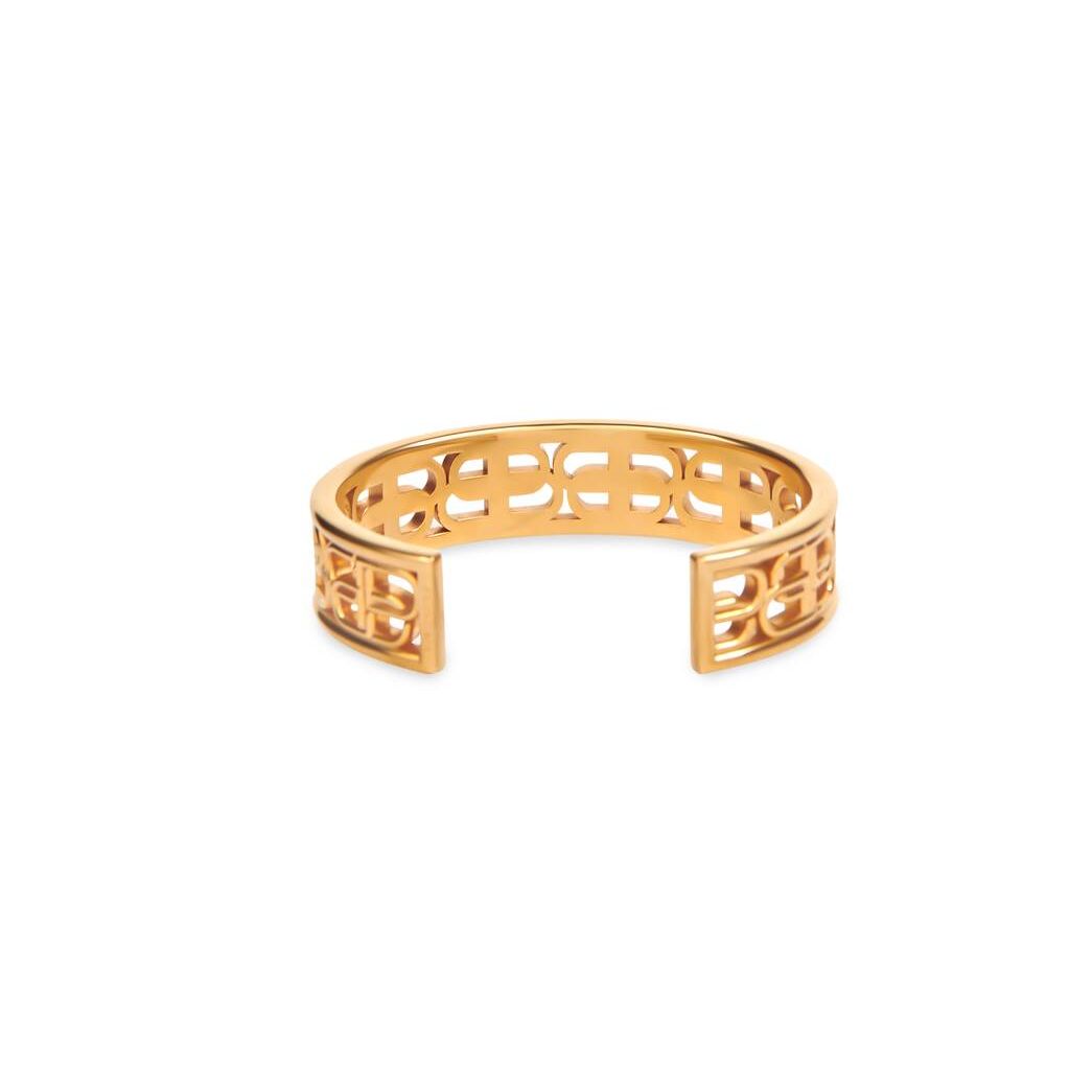 Men's Balenciaga Bb Cuff Bracelet Jewelry Gold | 2459WEMCN