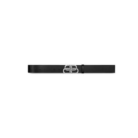 Men's Balenciaga Bb Extra Large Natural Calfskin Belts Black | 5793FLZGY