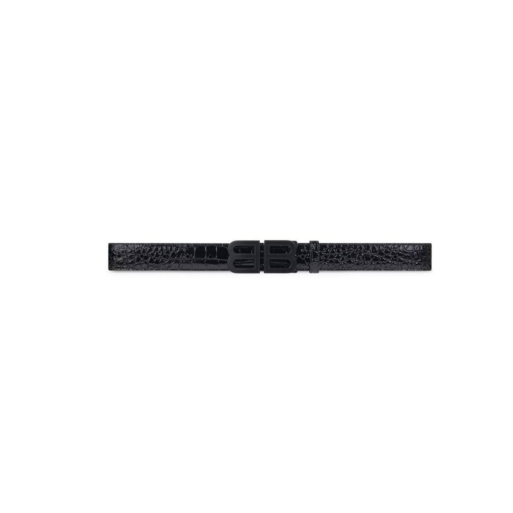 Men\'s Balenciaga Bb Hourglass Large Belts Black | 0957IRAWU