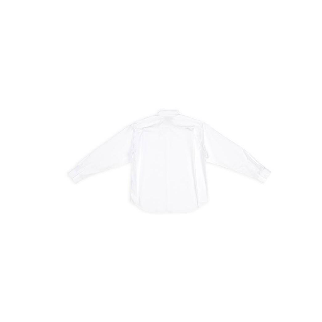 Men's Balenciaga Bb Icon Large Fit Shirts White | 0695NXBZP