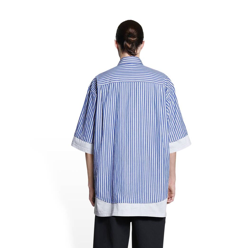 Men's Balenciaga Bb Icon Layered Shirts Blue | 5187GIPZO