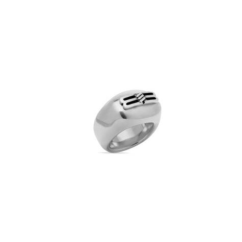 Men's Balenciaga Bb Icon Signet Ring Jewelry Silver | 8935REOGK