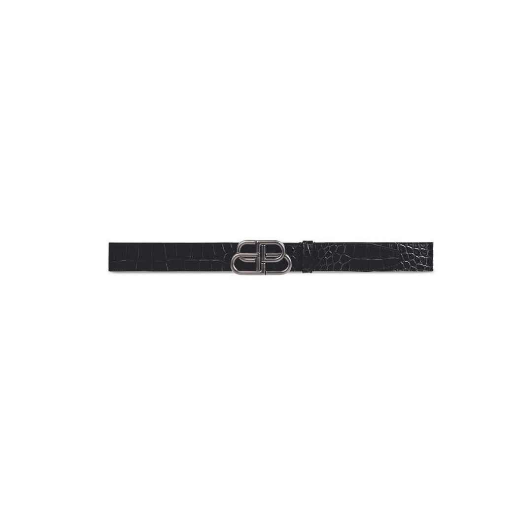 Men\'s Balenciaga Bb Large Belts Black | 1329ILYSE