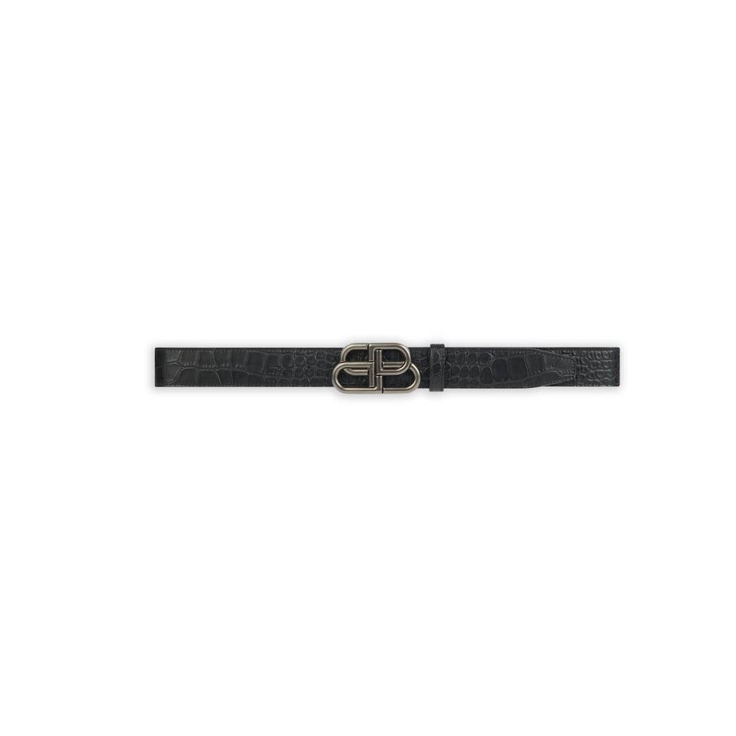 Men\'s Balenciaga Bb Large Belts Black | 4873PMJCN