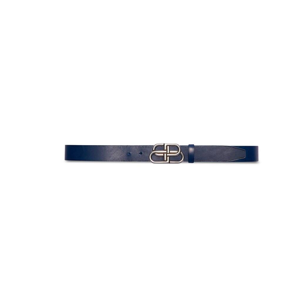 Men\'s Balenciaga Bb Large Belts Navy | 3859UJDWI