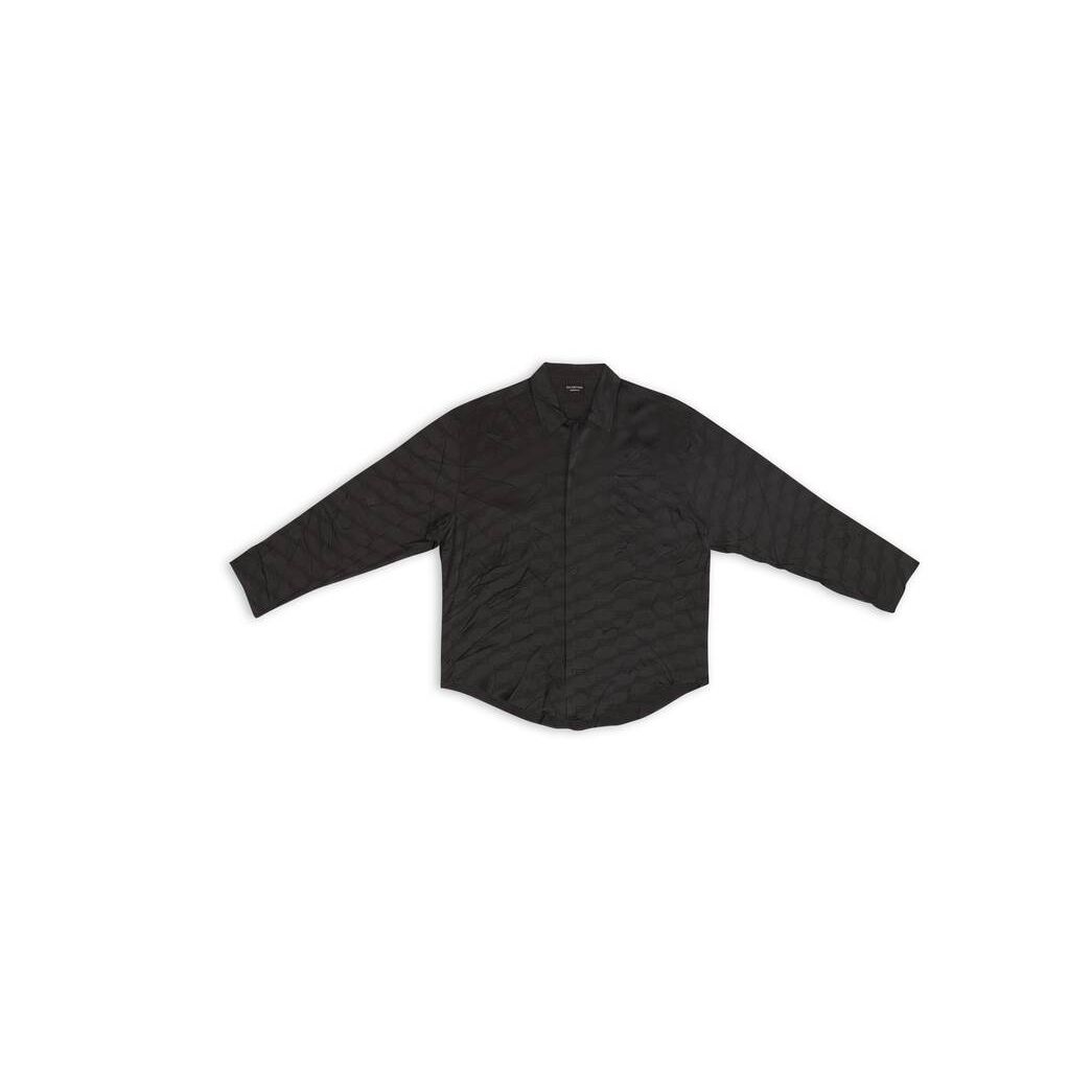 Men's Balenciaga Bb Monogram Minimal Shirts Black | 5019OUMBS