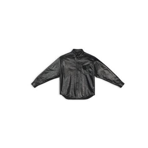 Men's Balenciaga Bb Monogram Outerwear Shirts Black | 1296ZWIOP