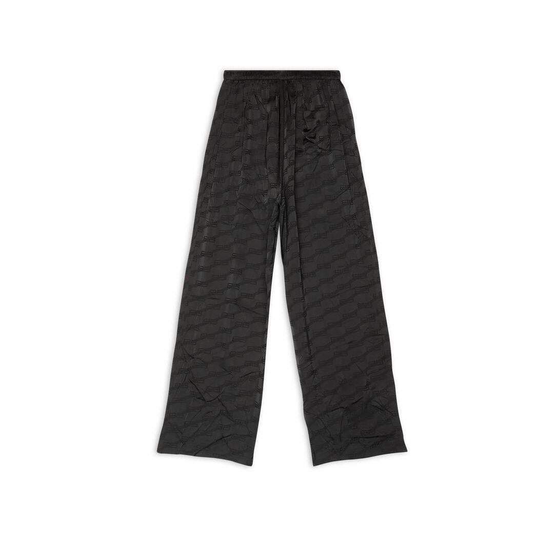 Men's Balenciaga Bb Monogram Pyjama Pants Black | 3795QRCEF