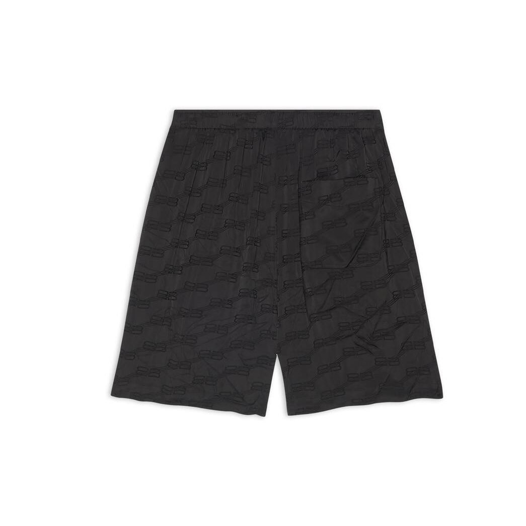 Men's Balenciaga Bb Monogram Pyjama Shorts Pants Black | 3248DTSCA