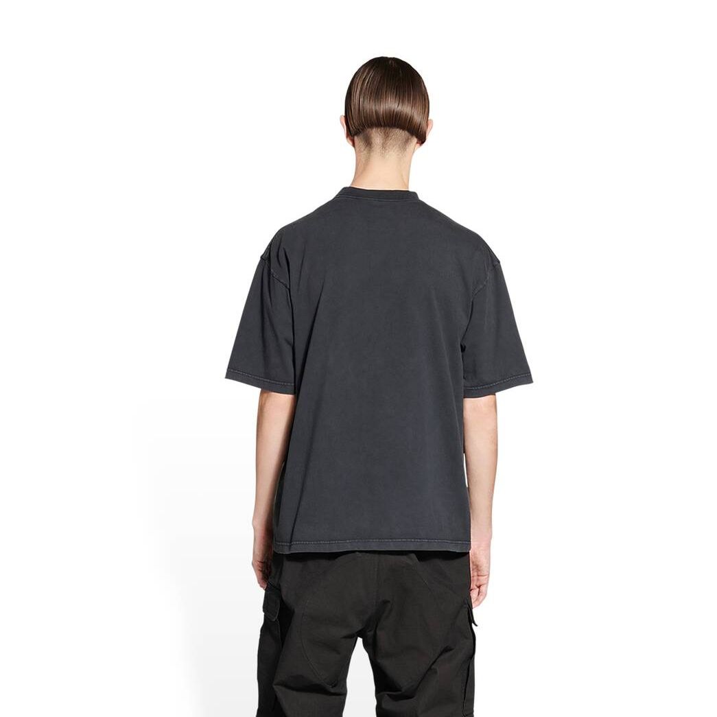 Men's Balenciaga Bb Paris Icon Medium Fit T Shirts Black | 2365XTLNM