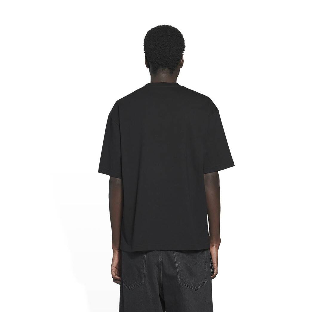 Men's Balenciaga Bb Pixel Medium Fit T Shirts Black | 7954LVKNJ