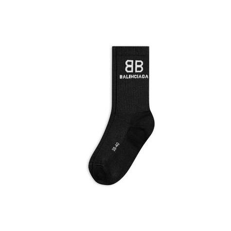 Men's Balenciaga Bb Tennis Socks Black | 9415ZHOEV