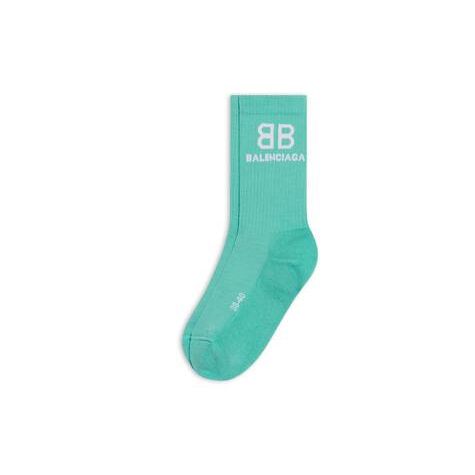 Men's Balenciaga Bb Tennis Socks Green | 8702UYPOZ