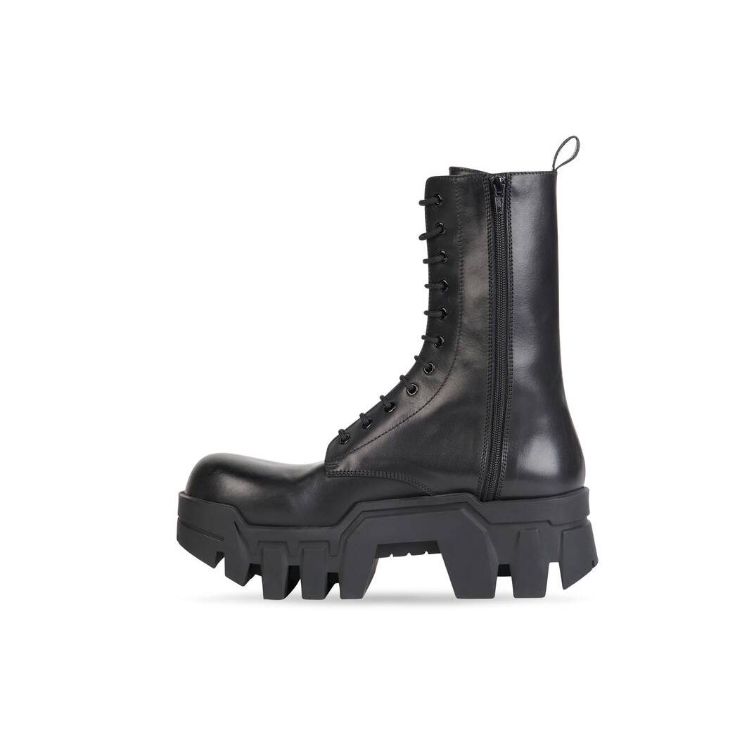 Men's Balenciaga Bulldozer Lace Up Boots Black | 9504QURHS