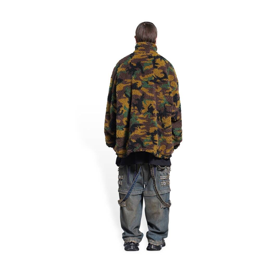 Men's Balenciaga Camo Zip-up Jackets Green | 9461MXFYT