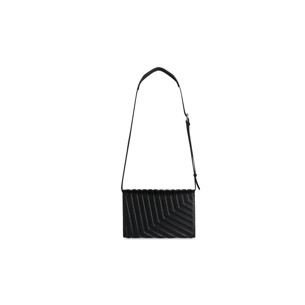 Men's Balenciaga Car Flap With Strap Crossbody Bags Black | 3407PSLZT