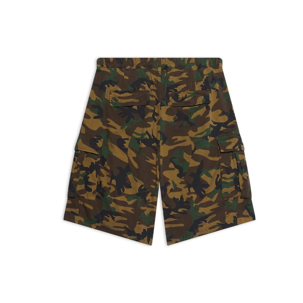 Men's Balenciaga Cargo Kick Shorts Pants Green | 1097KDQHR