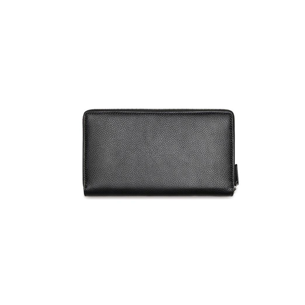 Men's Balenciaga Cash Continental Wallets Black / White | 4017GROIW