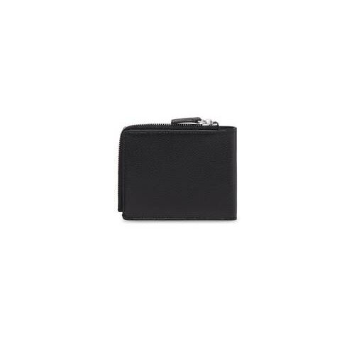 Men's Balenciaga Cash Folded Squared Card Holder Wallets Black | 5908LDZJE