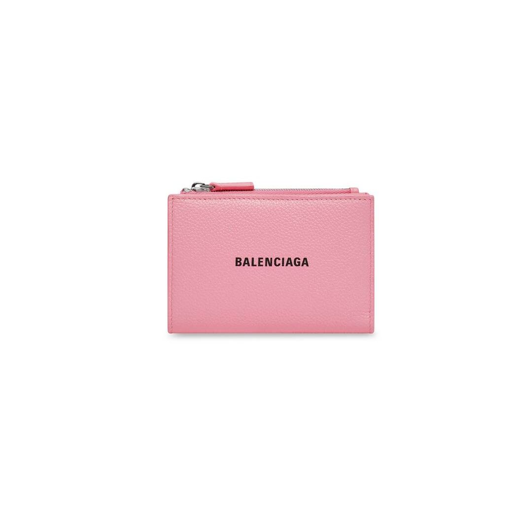 Men\'s Balenciaga Cash Folded Vertical Cardholders Pink | 6079ZSFUH