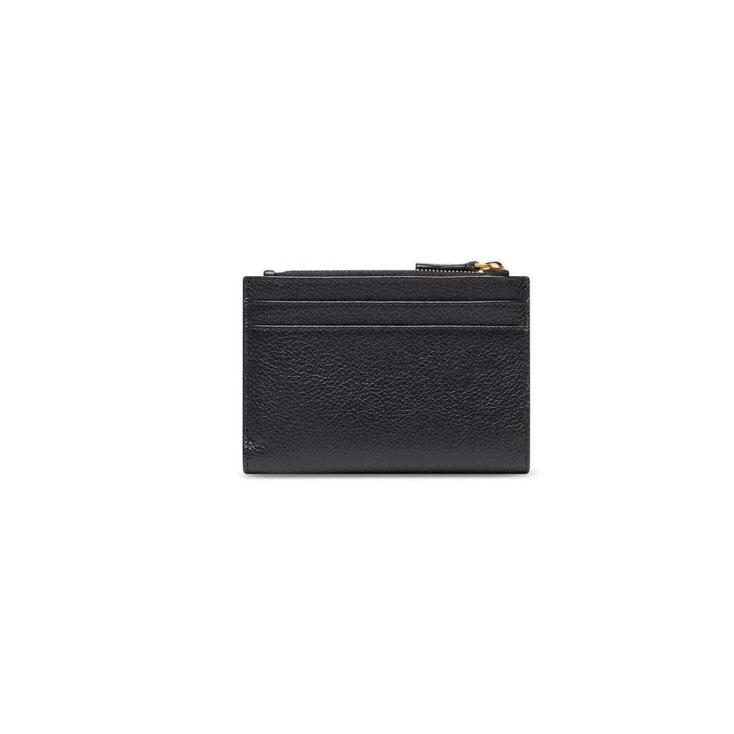 Men's Balenciaga Cash Folded Vertical Cardholders Black | 7865FMIXD