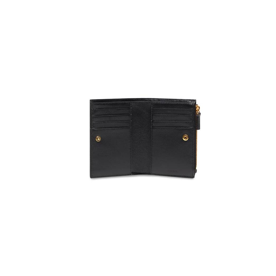 Men's Balenciaga Cash Folded Vertical Cardholders Black | 7865FMIXD