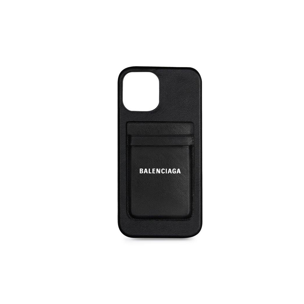 Men's Balenciaga Cash Magnet Card Holder Smartphone Accessories Black | 2641TMVDJ