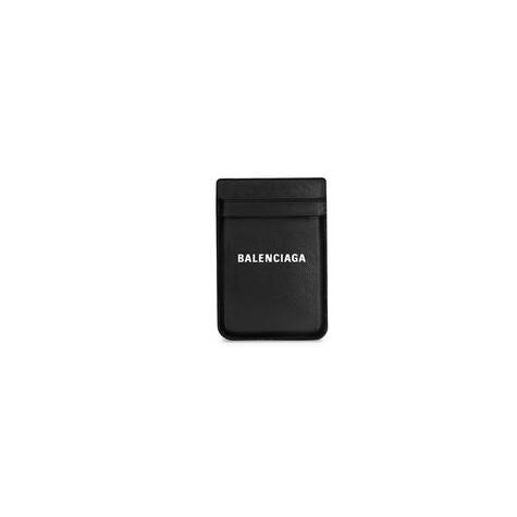 Men's Balenciaga Cash Magnet Card Holder Smartphone Accessories Black | 2641TMVDJ