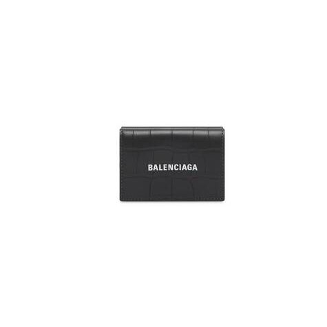 Men's Balenciaga Cash Mini Wallets Dark Grey | 4179BCVUE