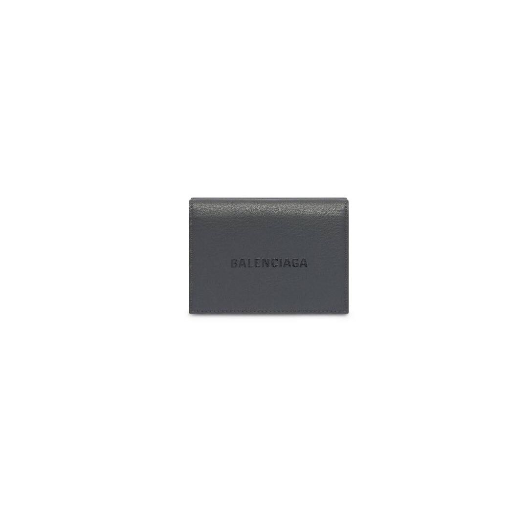 Men\'s Balenciaga Cash Mini Wallets Grey | 7501FQWTE