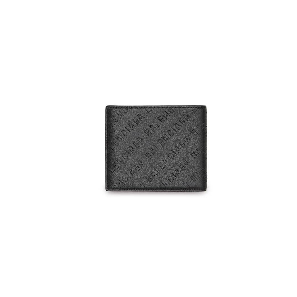 Men's Balenciaga Cash Square Folded Coin Wallets Black | 6810PDMTU