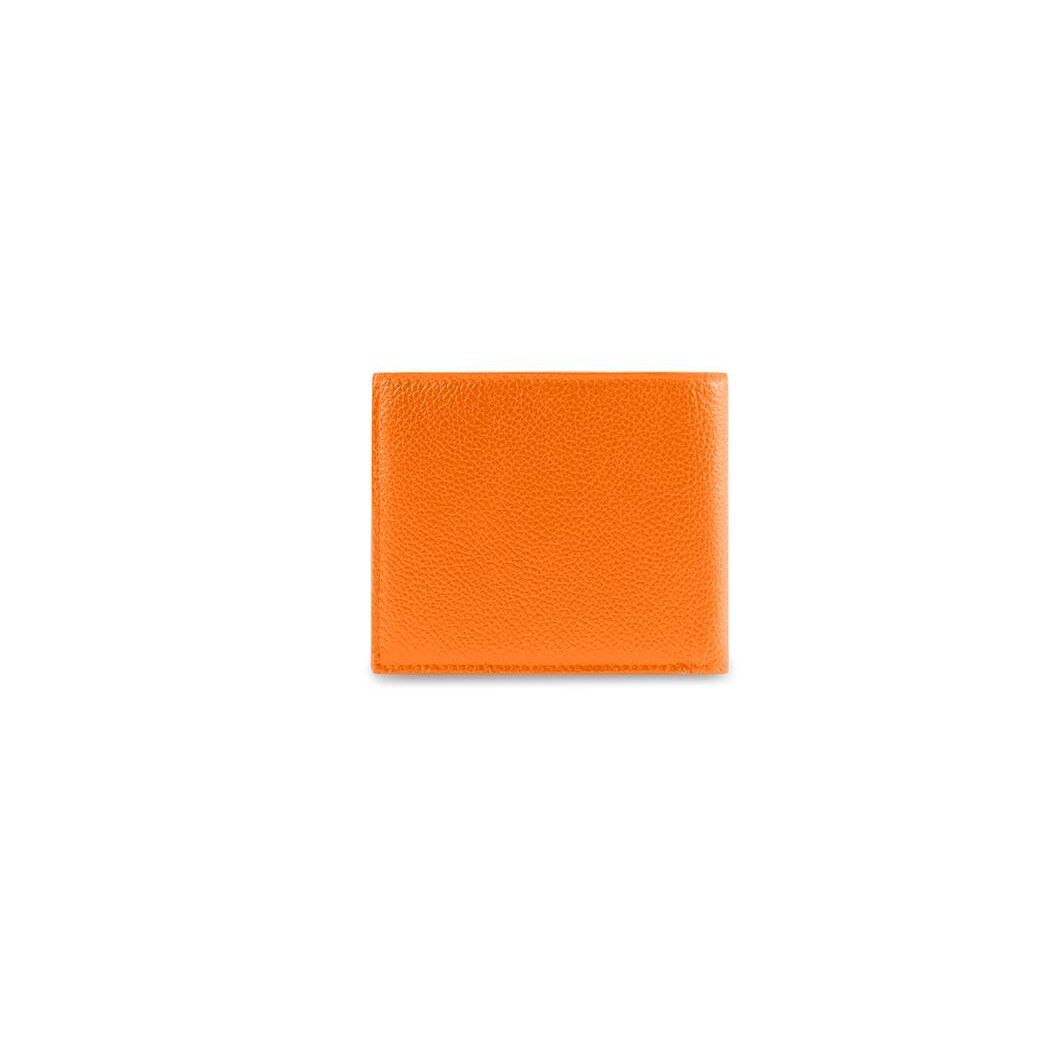 Men's Balenciaga Cash Square Folded Wallets Orange | 0794LZJAD