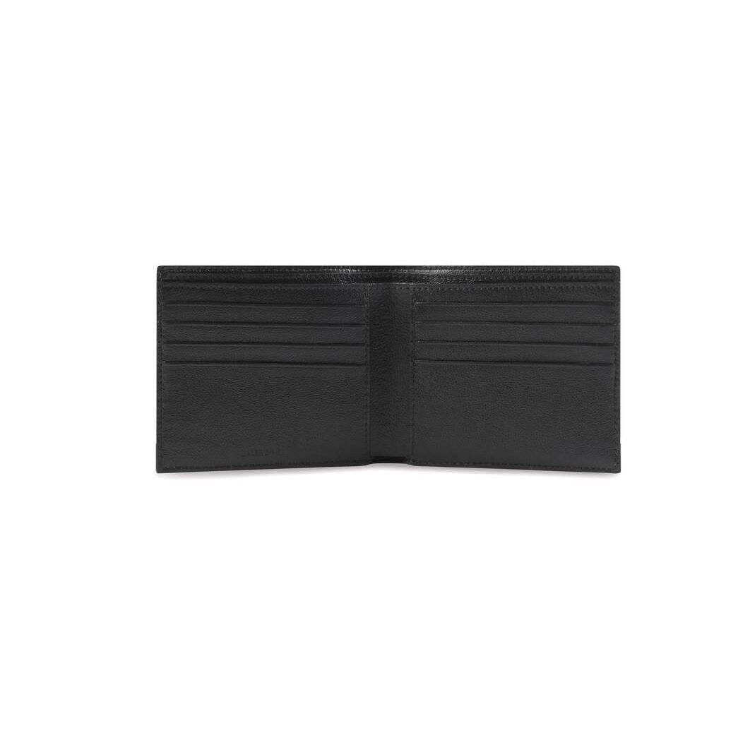 Men's Balenciaga Cash Square Folded Wallets Black / White | 3061DSKQR