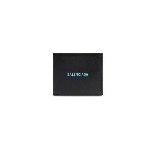 Men's Balenciaga Cash Square Folded Wallets Black | 8517EXNSF